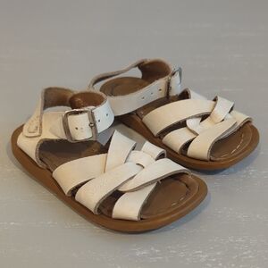 Salt Water Sandals Girls size 6‎ White Tan